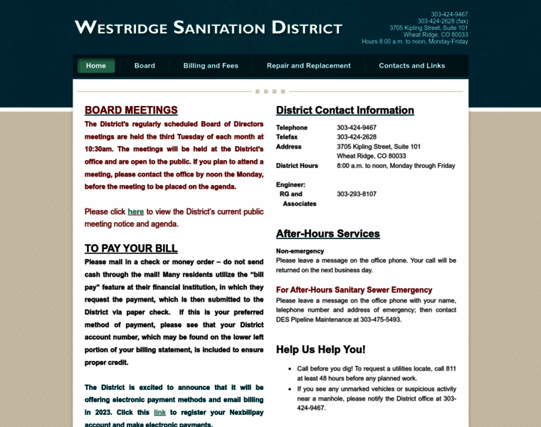 Westridgesanitationdistrict.com thumbnail