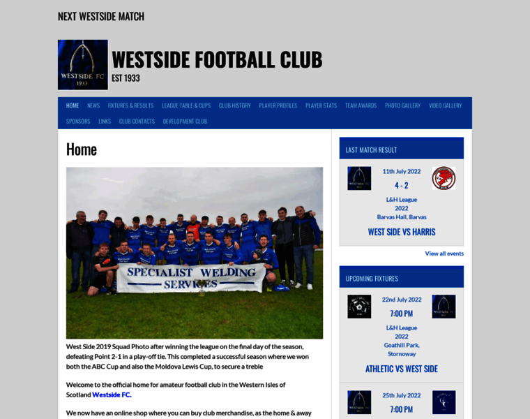 Westsidefootballclub.co.uk thumbnail