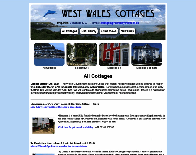 Westwales-cottages.com thumbnail