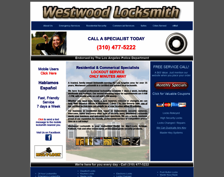 Westwoodlocksmith.com thumbnail