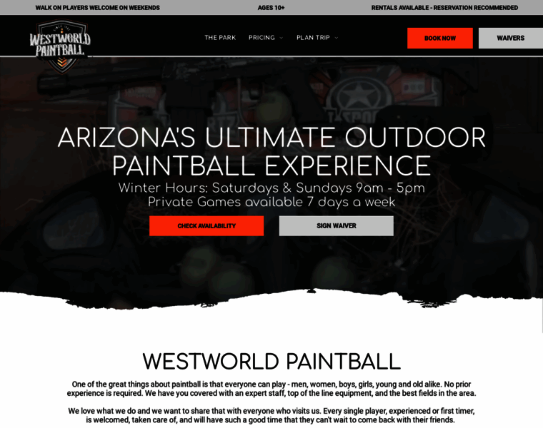 Westworldpaintball.com thumbnail