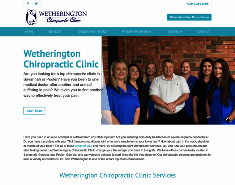 Wetheringtonchiropractic.com thumbnail