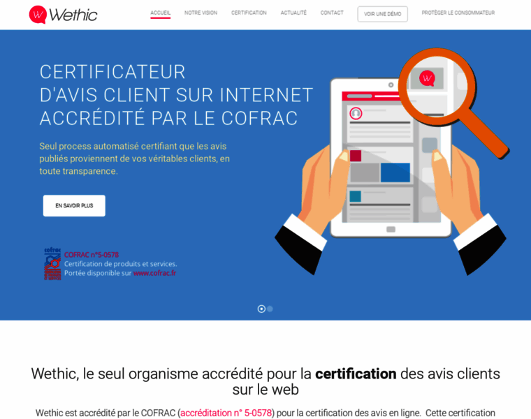 Wethic-certification.fr thumbnail
