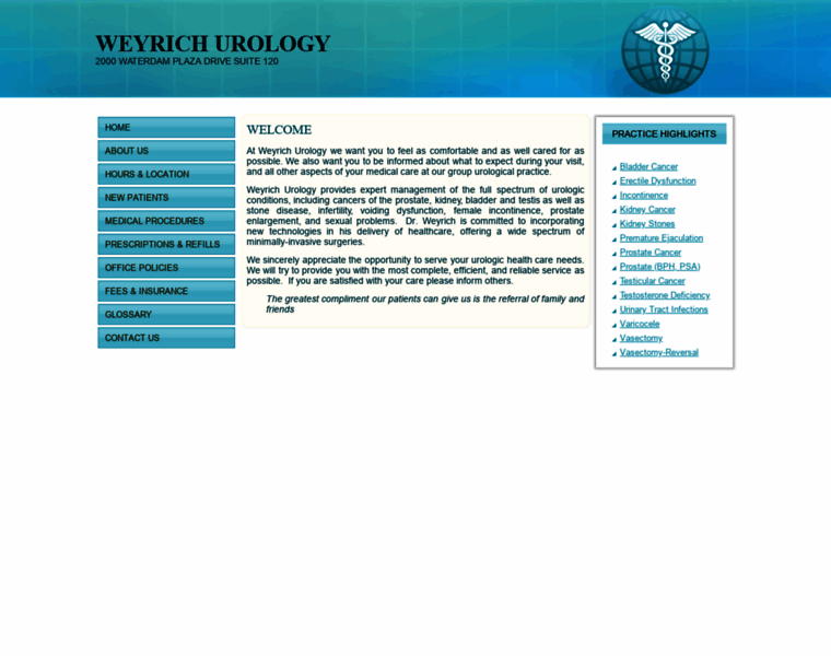 Weyrichurology.com thumbnail