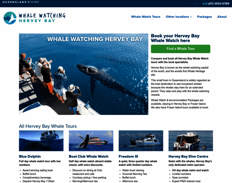 Whalewatchingherveybay.com.au thumbnail