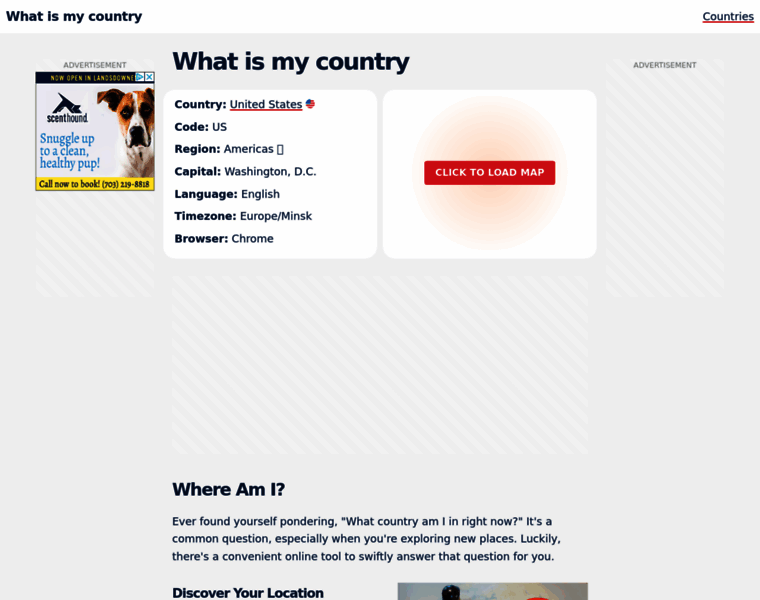 Whatismycountry.net thumbnail