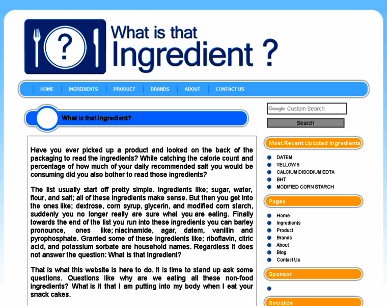 Whatisthatingredient.com thumbnail