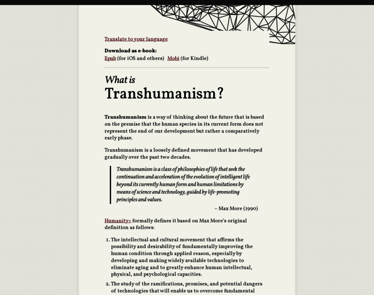 Whatistranshumanism.org thumbnail