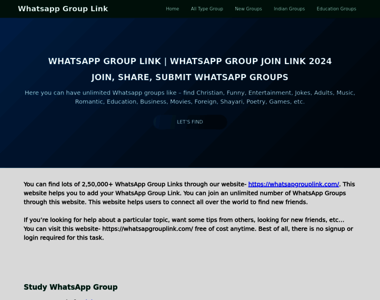 Whatsapgrouplink.com thumbnail