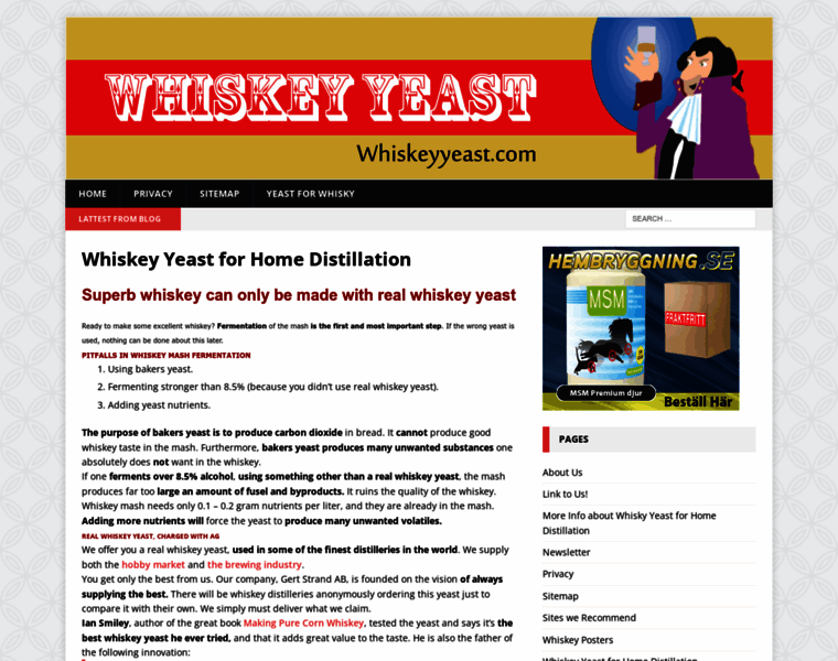 Whiskeyyeast.com thumbnail