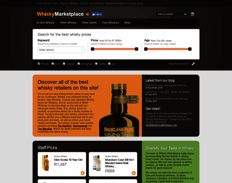 Whiskymarketplace.co.za thumbnail