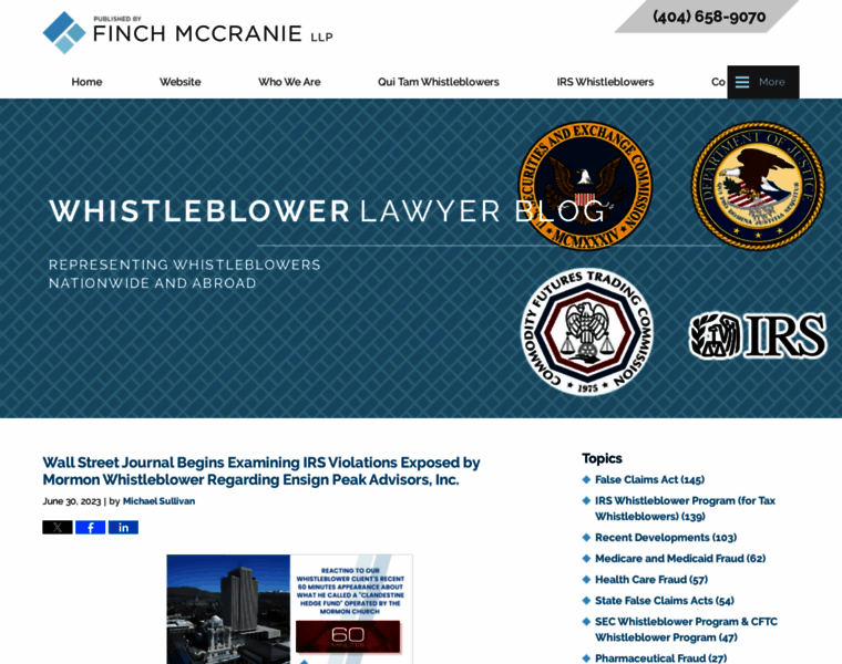 Whistleblowerlawyerblog.com thumbnail