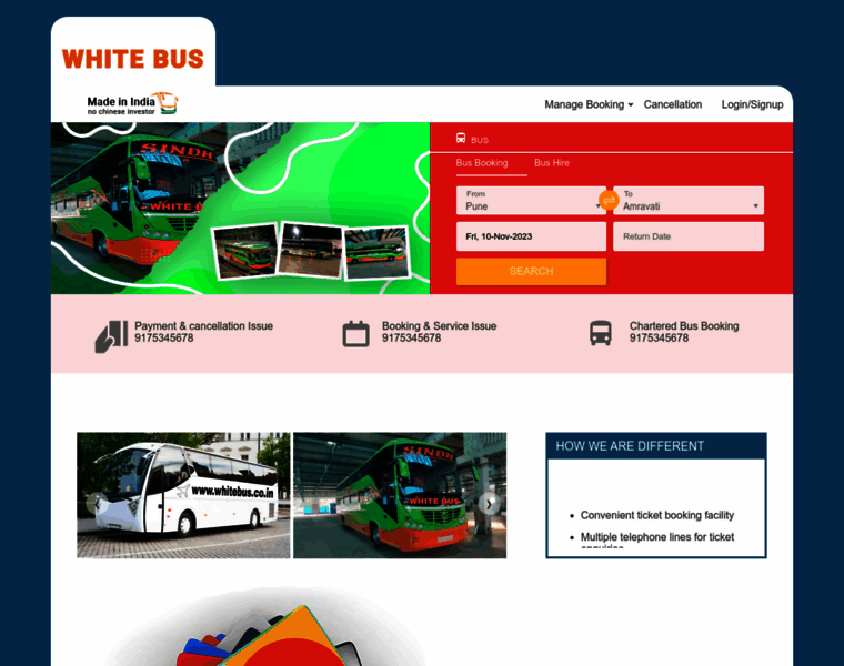 Whitebus.co.in thumbnail