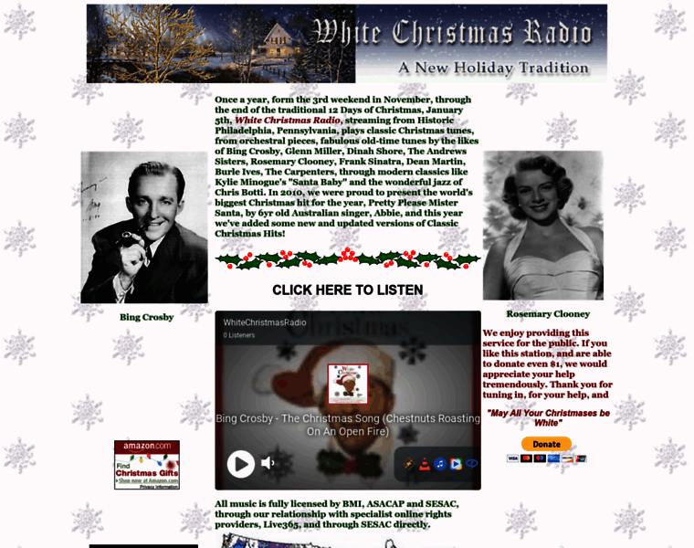 Whitechristmasradio.com thumbnail