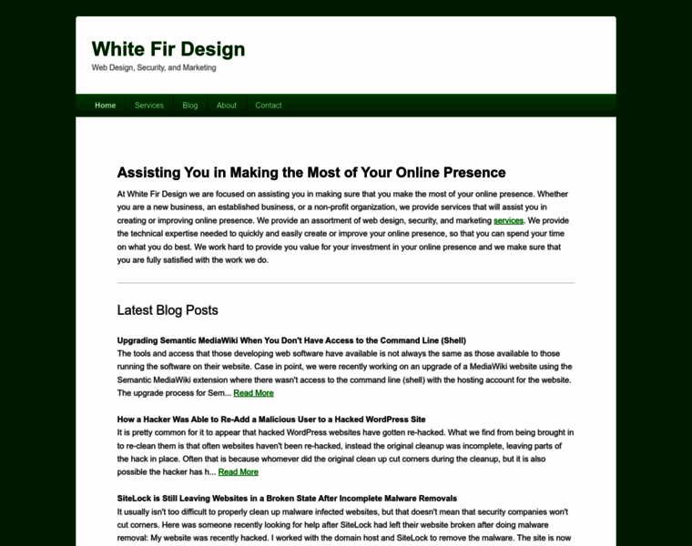 Whitefirdesign.com thumbnail