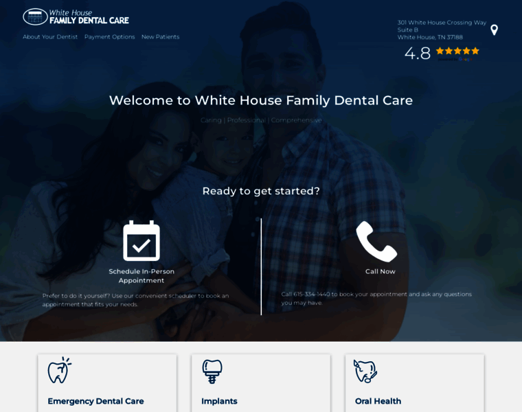 Whitehousefamilydentalcare.com thumbnail