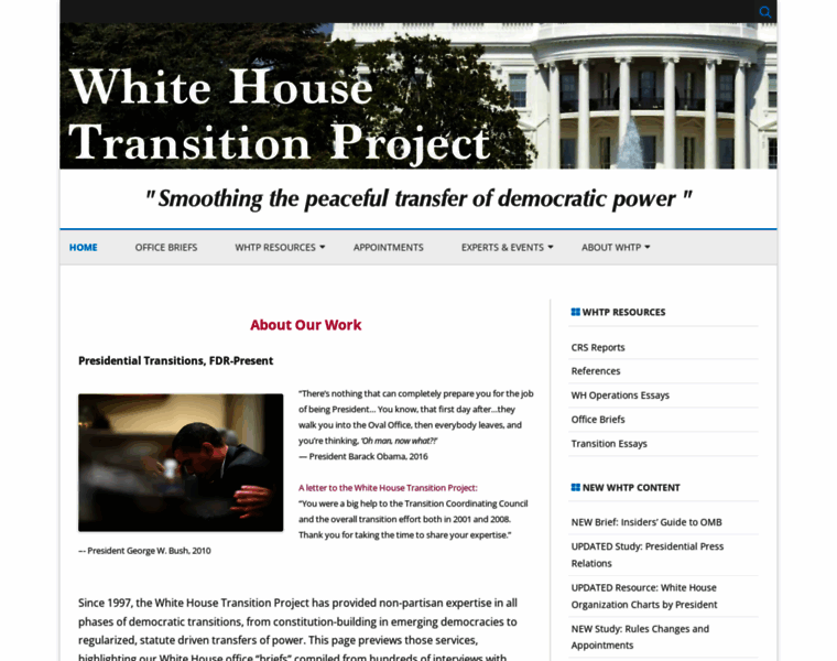 Whitehousetransitionproject.org thumbnail