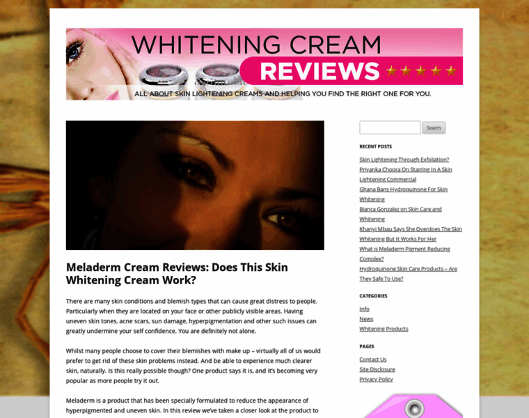 Whiteningcreamreviews.com thumbnail