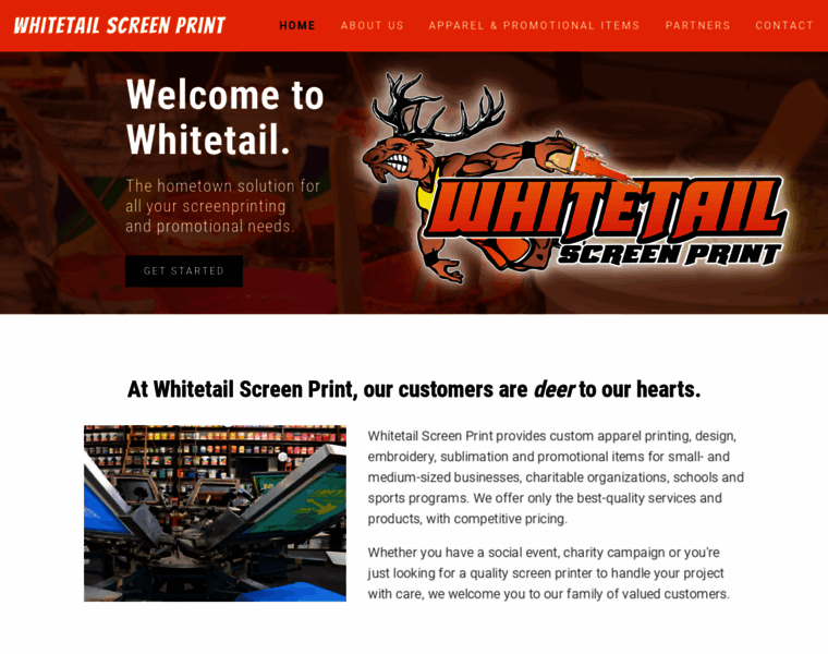 Whitetailscreenprint.com thumbnail