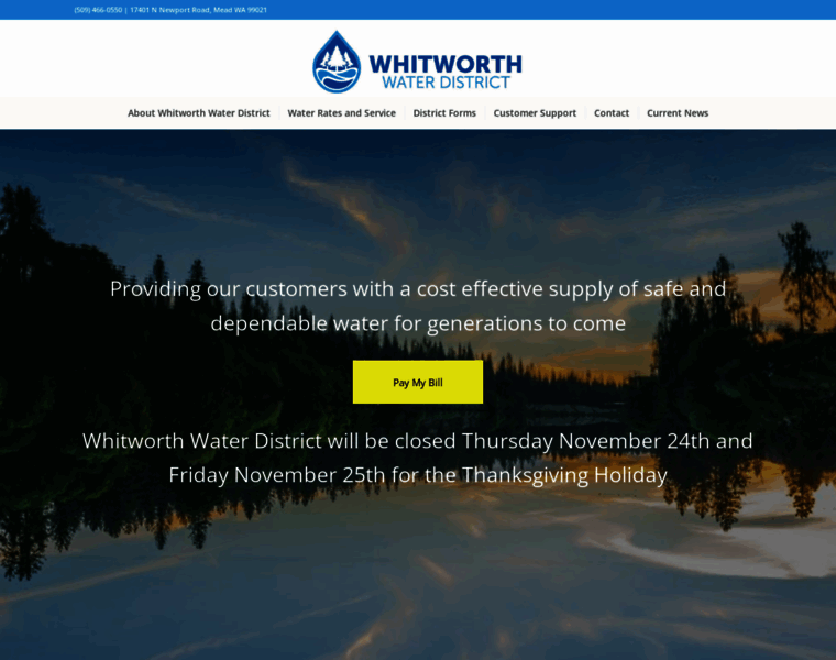 Whitworthwater.com thumbnail
