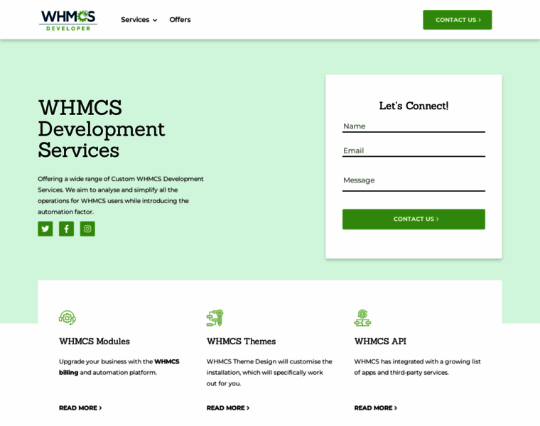 Whmcsdeveloper.com thumbnail