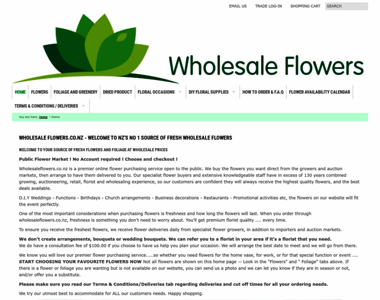 Wholesaleflowers.co.nz thumbnail