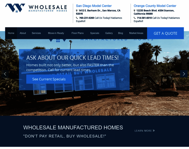 Wholesalemanufacturedhomes.com thumbnail