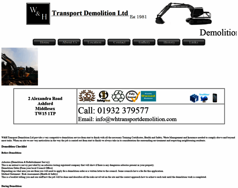 Whtransportdemolition.co.uk thumbnail