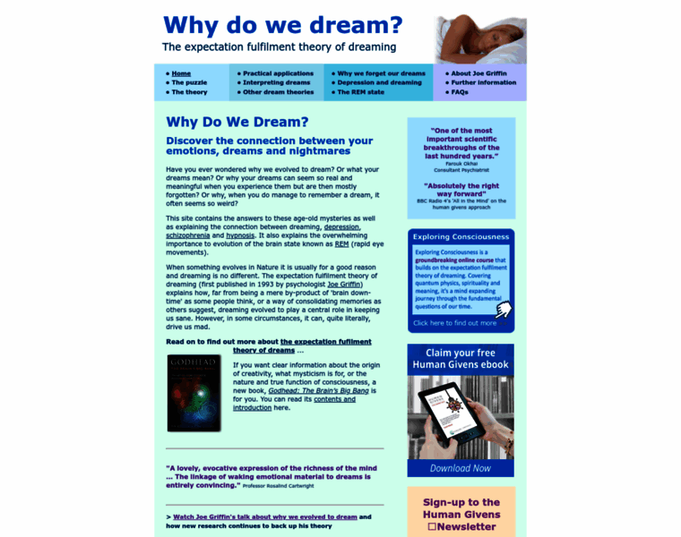 Why-we-dream.com thumbnail