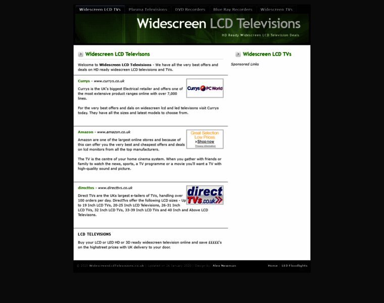 Widescreenlcdtelevisions.co.uk thumbnail