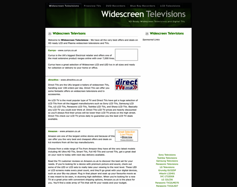 Widescreentelevisions.co.uk thumbnail