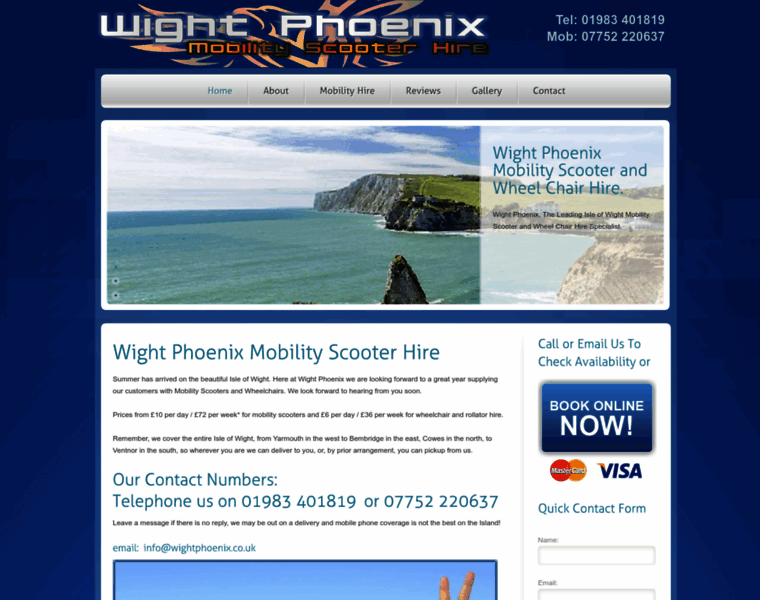 Wight-phoenixmobilityscooterhire.co.uk thumbnail