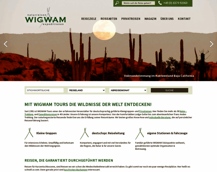 Wigwam-tours.de thumbnail