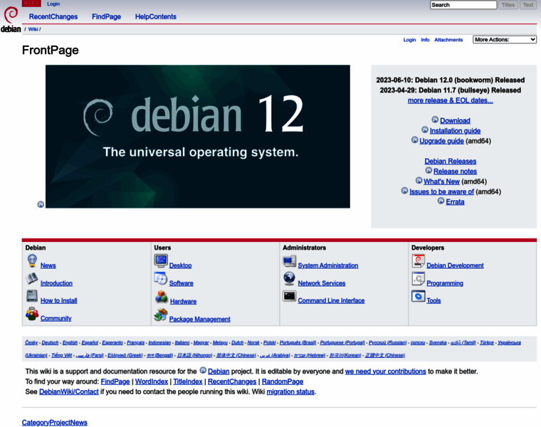 Wiki.debian.org thumbnail