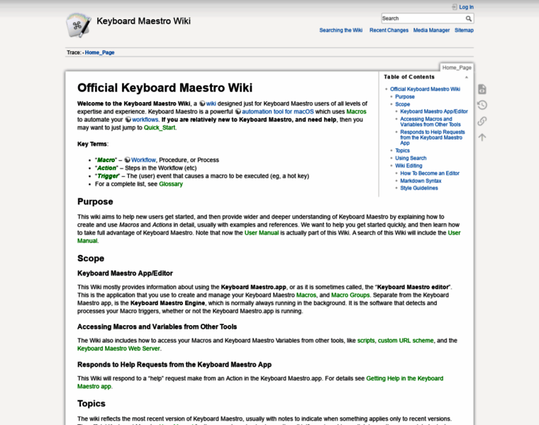 Wiki.keyboardmaestro.com thumbnail
