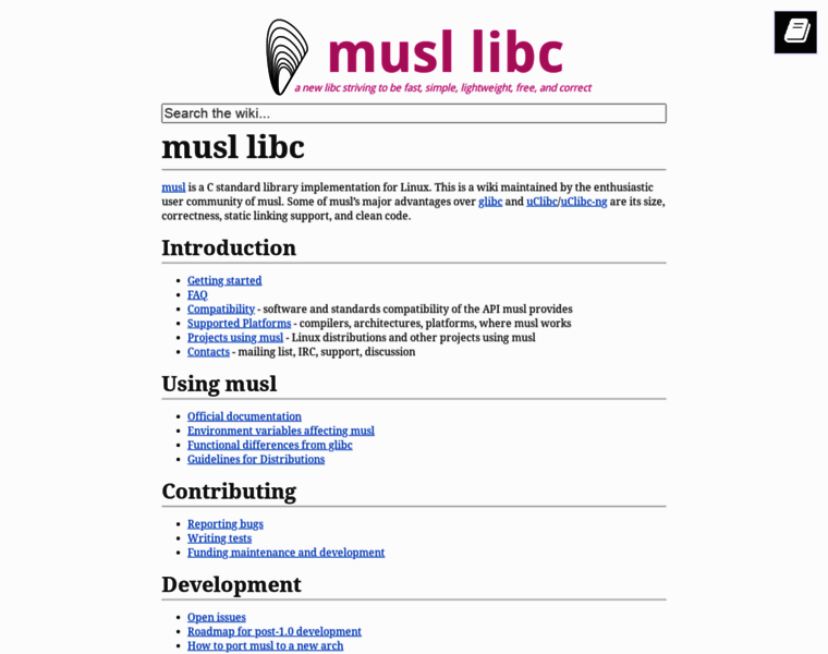 Wiki.musl-libc.org thumbnail