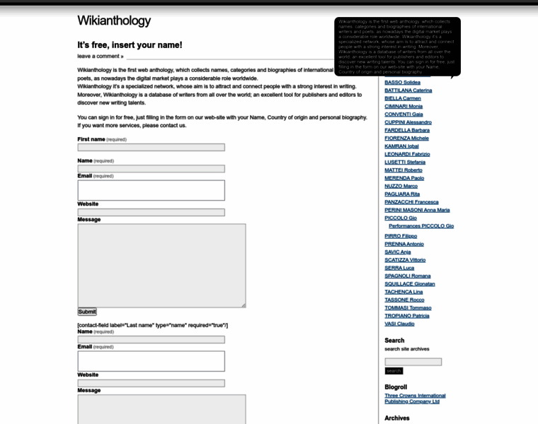 Wikianthology.wordpress.com thumbnail