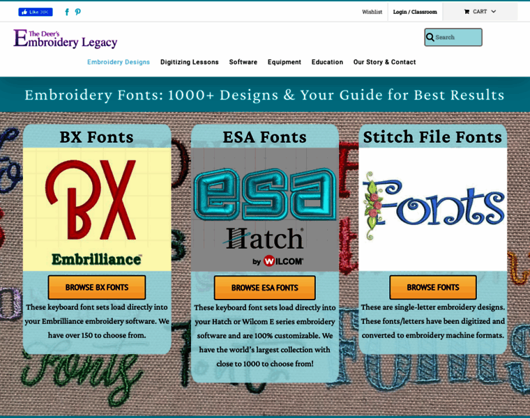 Wilcomembroideryfonts.com thumbnail