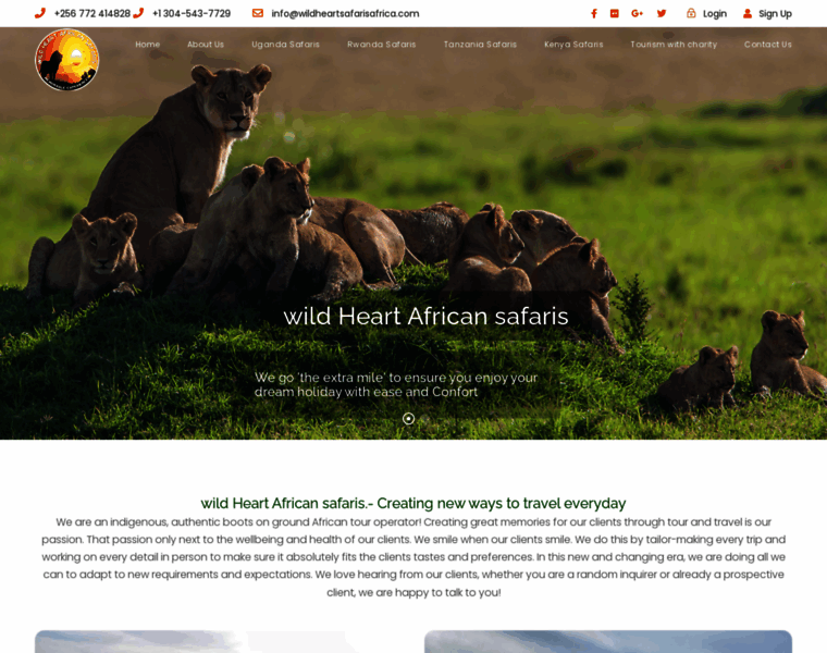 Wildheartsafarisafrica.com thumbnail