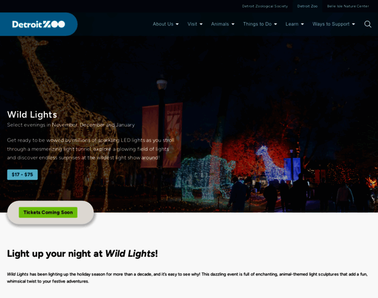 Wildlights.detroitzoo.org thumbnail