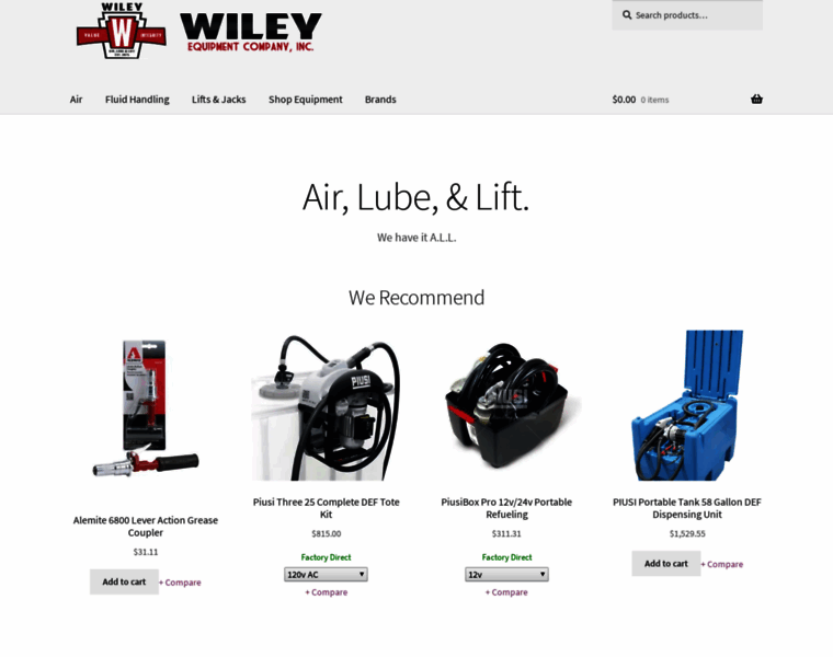 Wileyequipment.com thumbnail