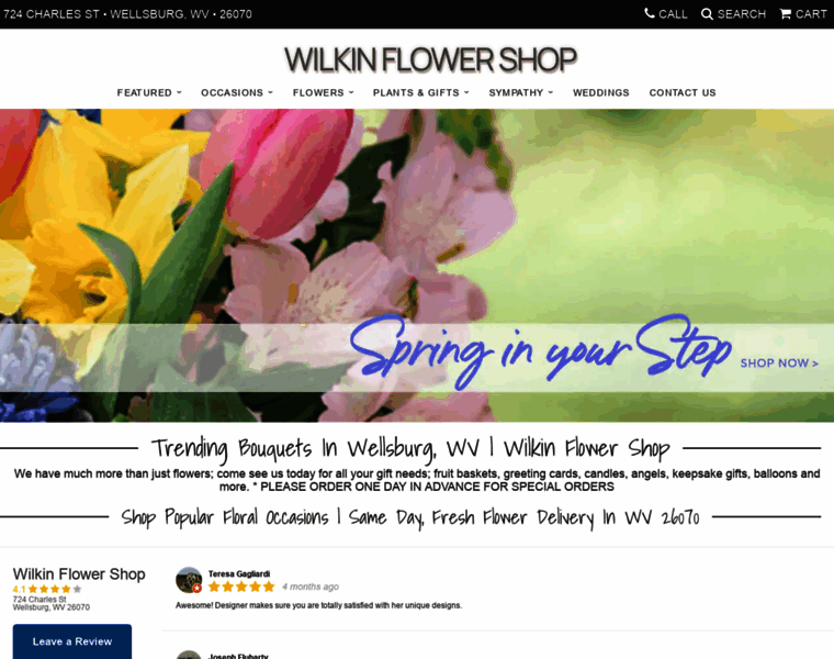 Wilkinflowershop.com thumbnail