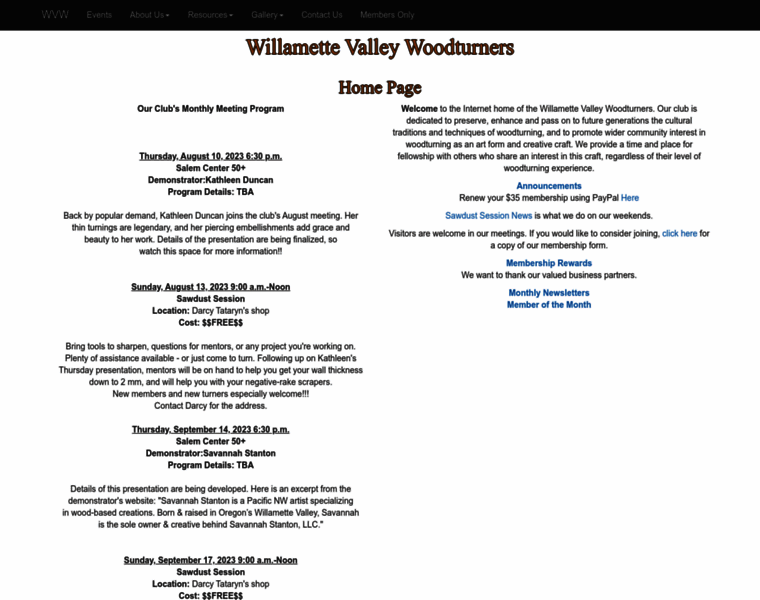 Willamettevalleywoodturners.com thumbnail Willamettevalleywoodturners.com thumbnail