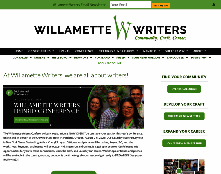 Willamettewriters.com thumbnail