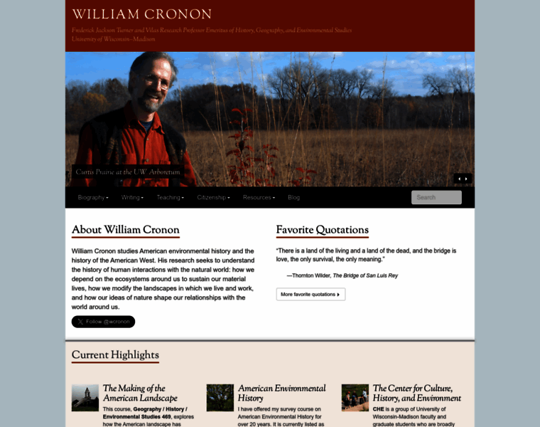 Williamcronon.net thumbnail