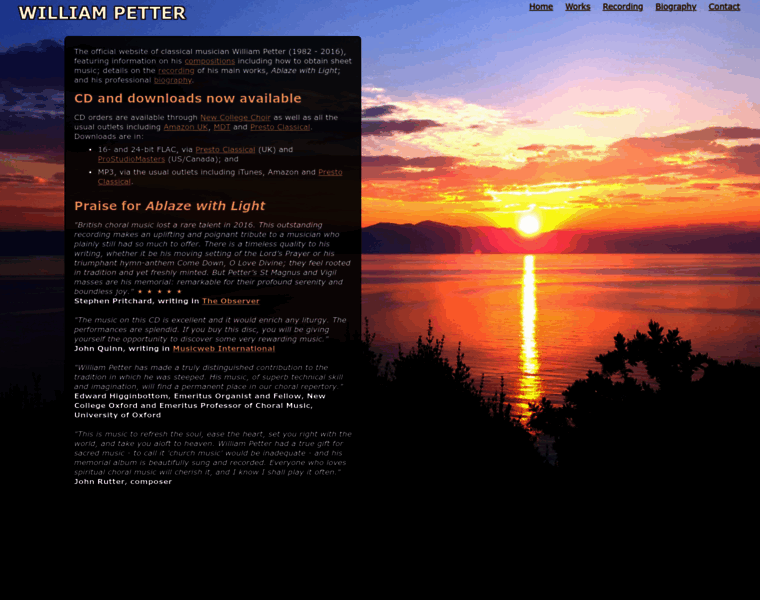 Williampetter.org thumbnail Williampetter.org thumbnail