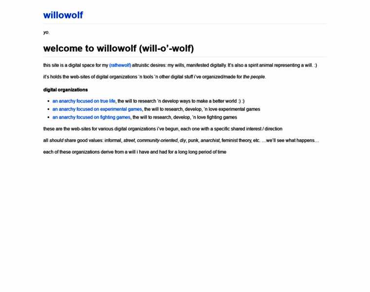 Willowolf.com thumbnail