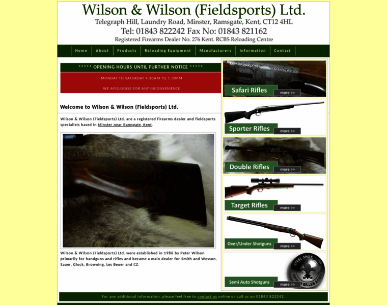 Wilsonandwilsonfieldsports.co.uk thumbnail