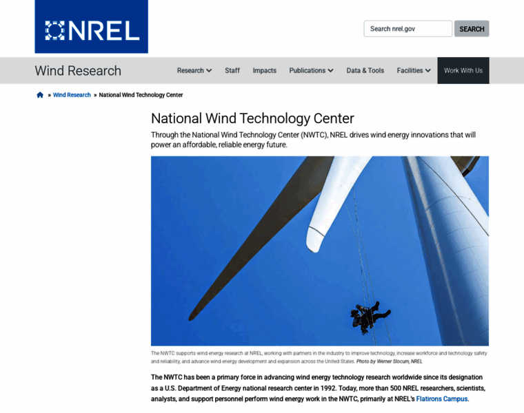 wind.nrel.gov at WI. National Wind Technology Center | Wind Research | NREL