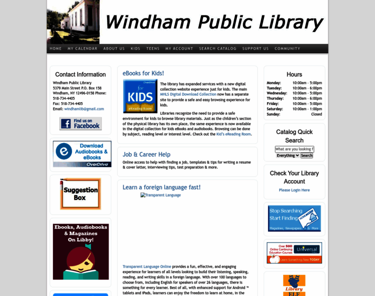 Windhamlibrary.org thumbnail